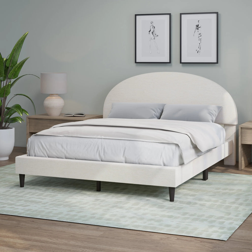 Queen Upholstered Platform Bed L7957