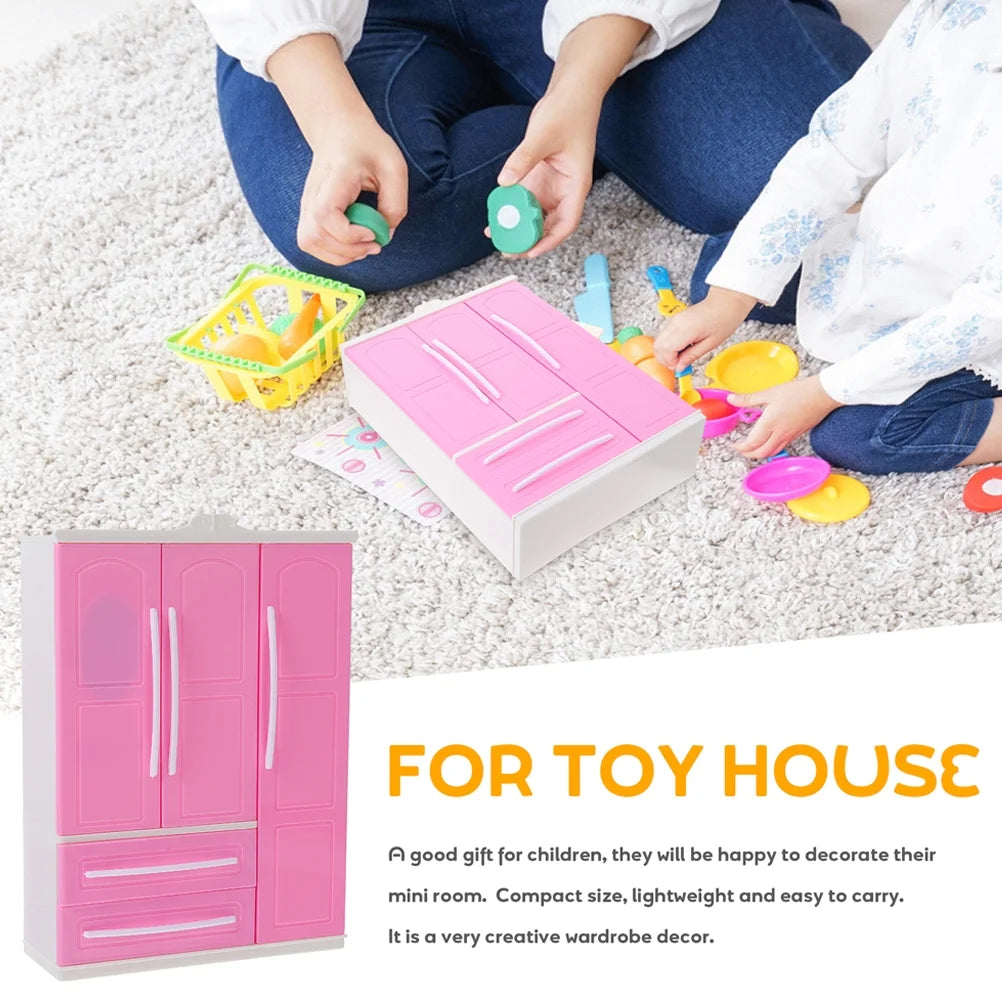 Miniature Doll Clothes Wardrobe Storage Closet F514962