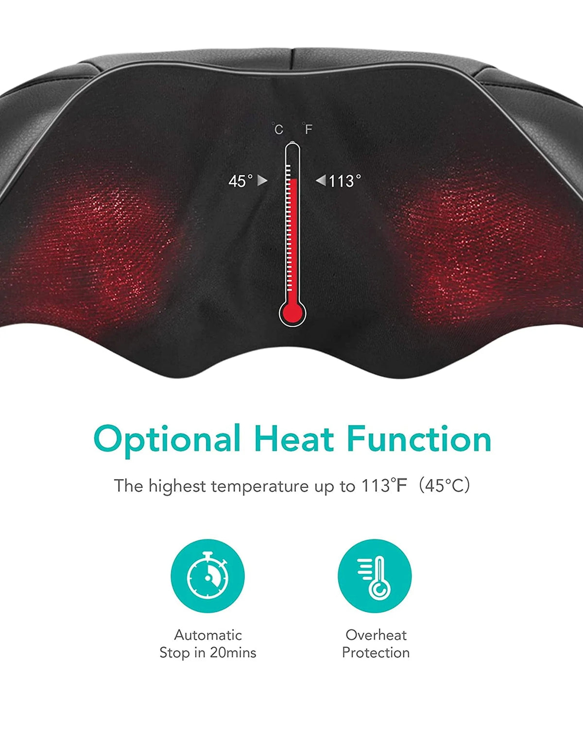 Shiatsu Back and Neck Massager with Heat U9209