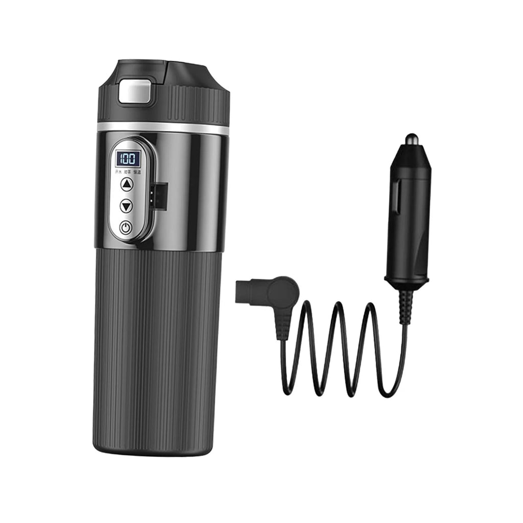Black Portable Electric Car Heating Cup V987