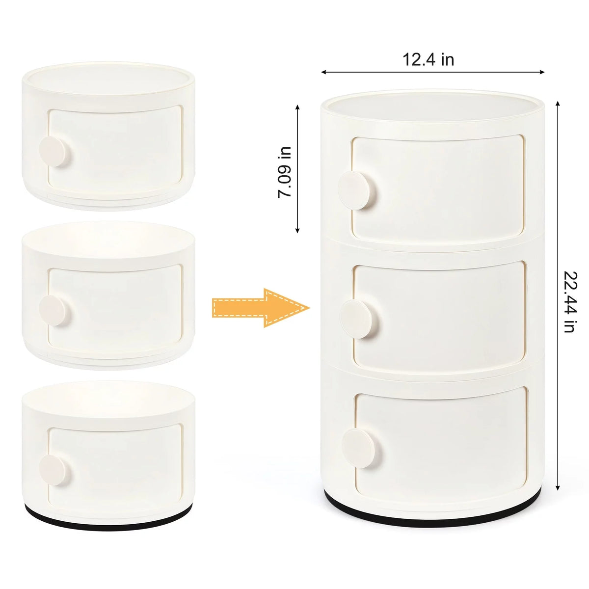 Beige 4 Tier Stackable Storage Organizer A3771