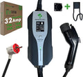 Level 2 Electric Vehicle Charger Amperage Adjustable 40Ft Cable EVSE Plug-in Hybrid O7044