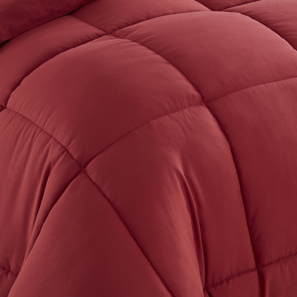 Burgundy 7-piece Queen Bed in a Bag Comforter Set I82056