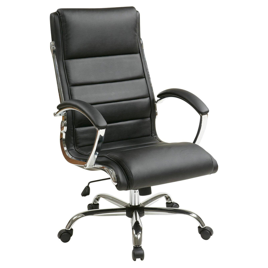 Cream Faux Leather Executive Chair G73499