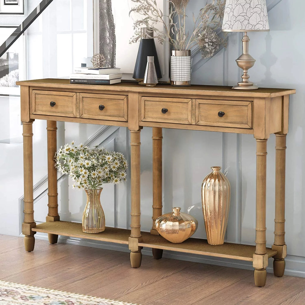 Console Table with Drawers and Shelf J950