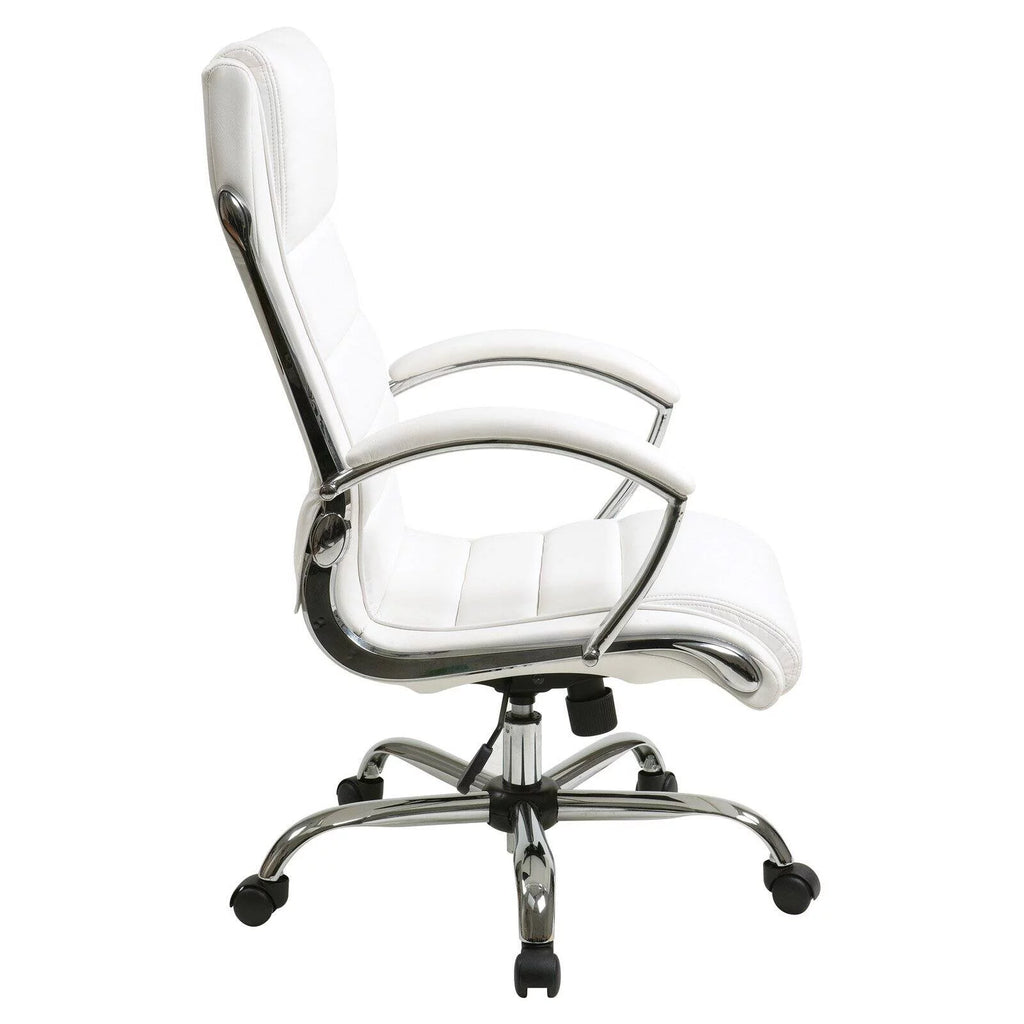 Cream Faux Leather Executive Chair G73499