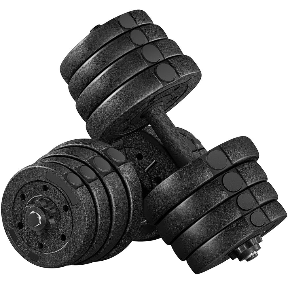 66 Lb. Adjustable Dumbbell Set Black F43546