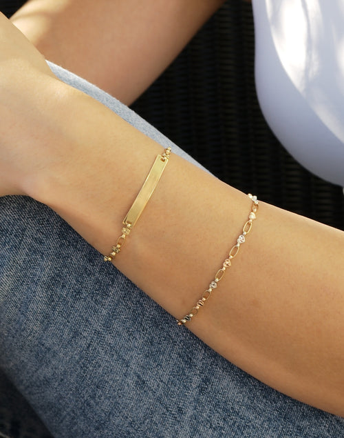 10K Yellow Gold Heart Chain Bracelet R567919