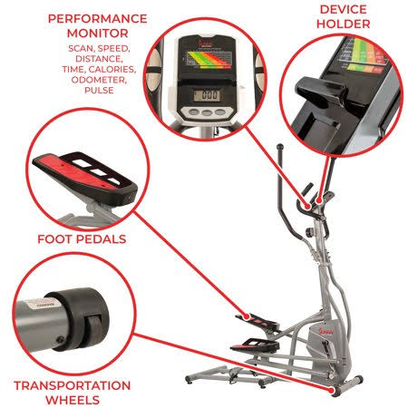 Gray Magnetic Elliptical Trainer B3841