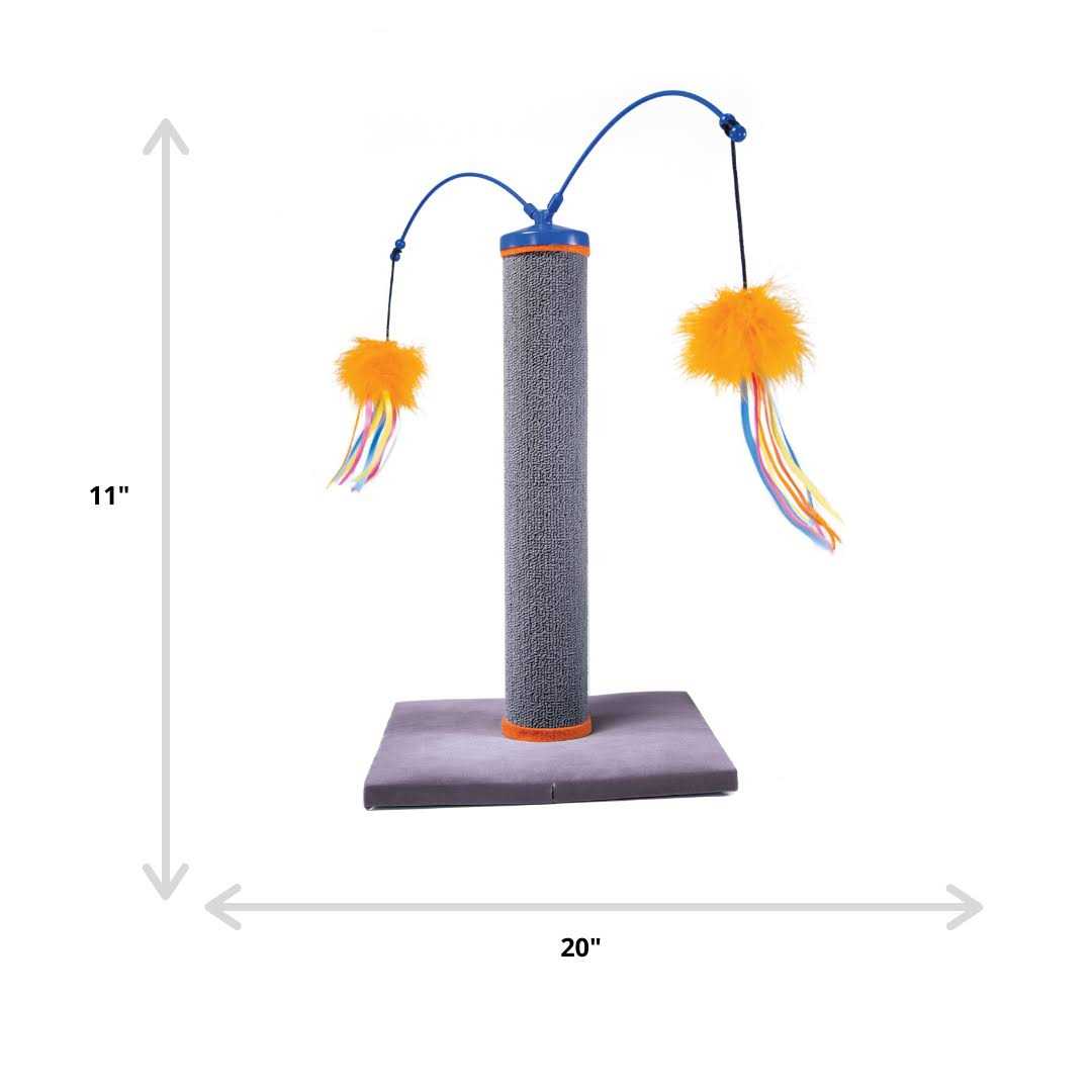 Carpet Cat Scratching Post with Spinning Wand W710859