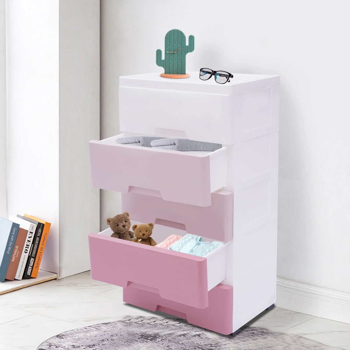 Plastic 5 Drawer Storage Cabinet H899956