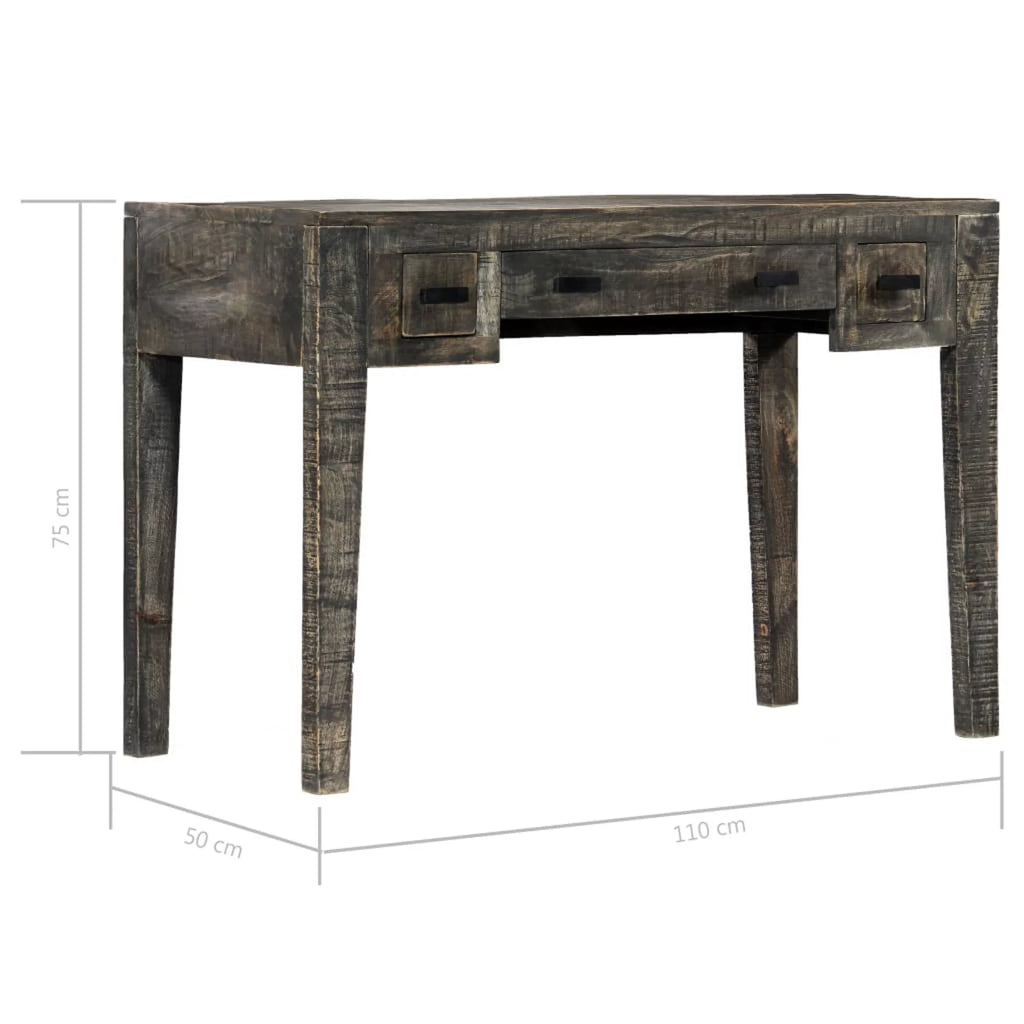 Black Solid Mango Wood Desk V701