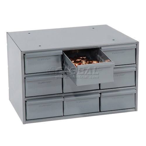 Modular 9 Drawer Steel Storage Cabinet Gray N217