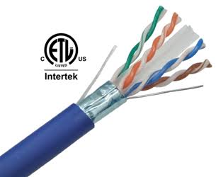 Cat6a Shielded Plenum CMP 23 AWG 1000ft Green Bulk Ethernet Cable Q824767