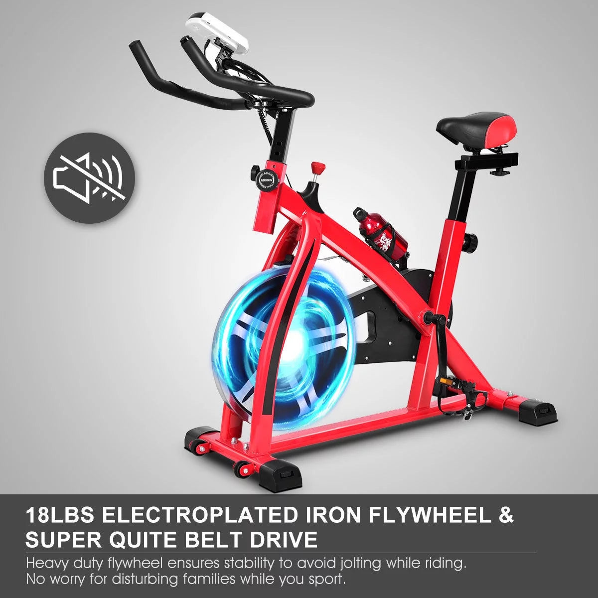 Adjustable Exercise Bike with 18lb Flywheel B603