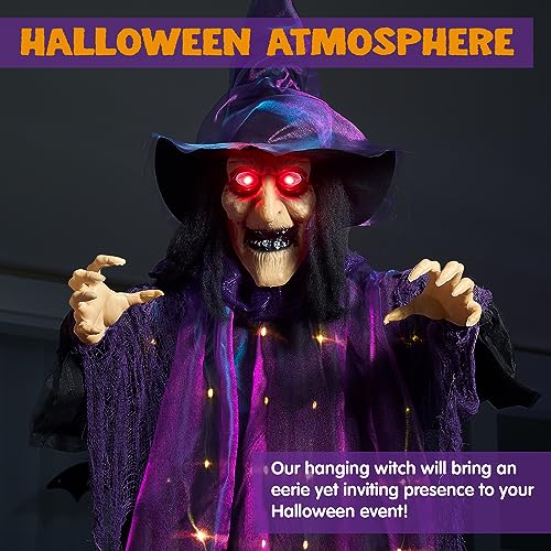 72” Hanging Witch Halloween Decoration H925399