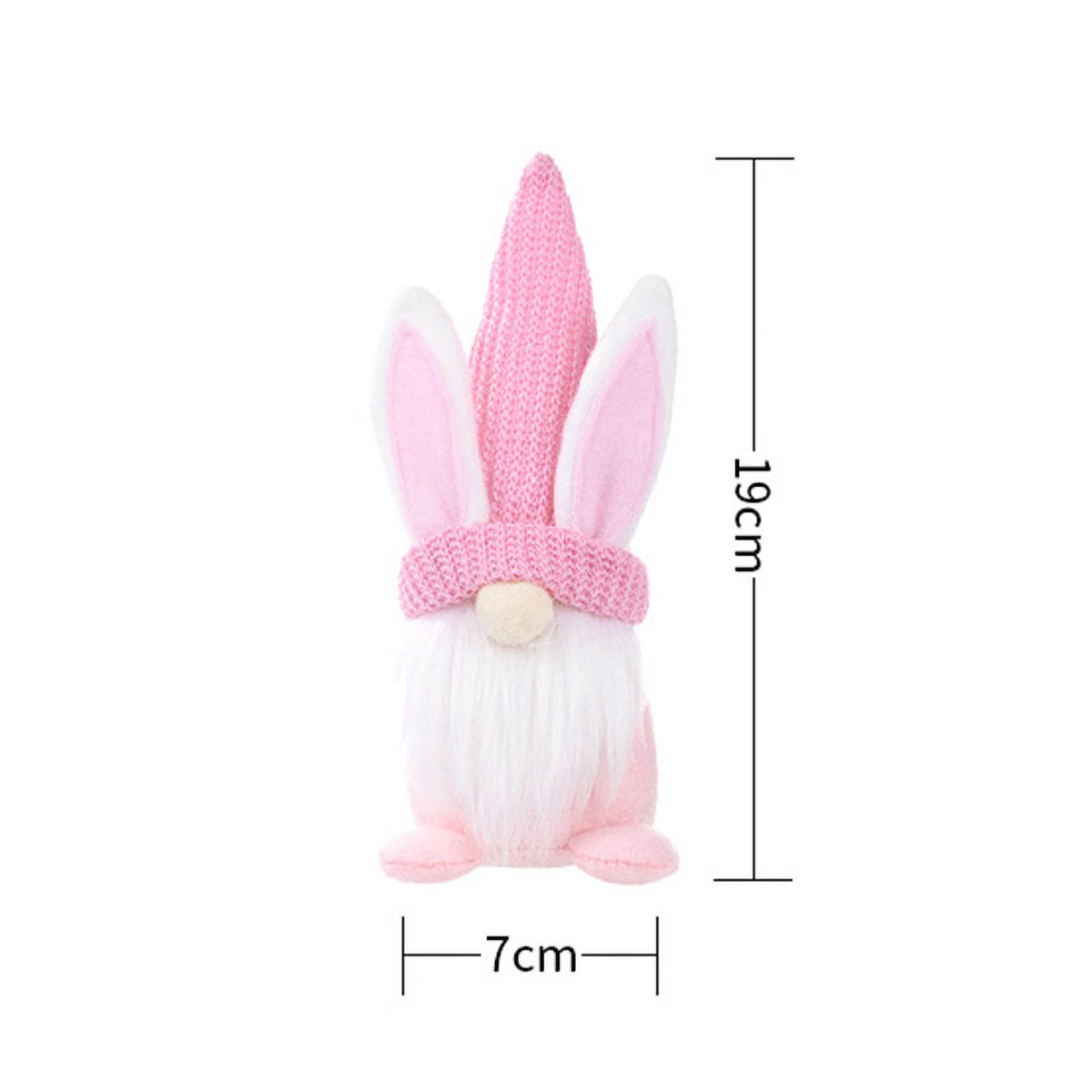 Easter Gnomes Decorations, 2 Pack Bunny Tiered Tray Plush Gnome Decor Handmade Swedish Tomte Elfs Dwarf Rabbit Doll F577490