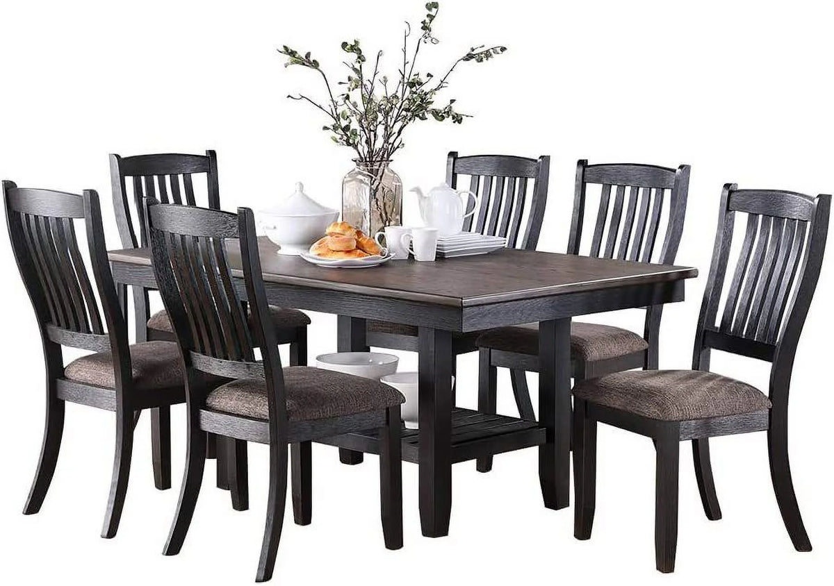 7pc Dining Table and 6 Side Chairs I949