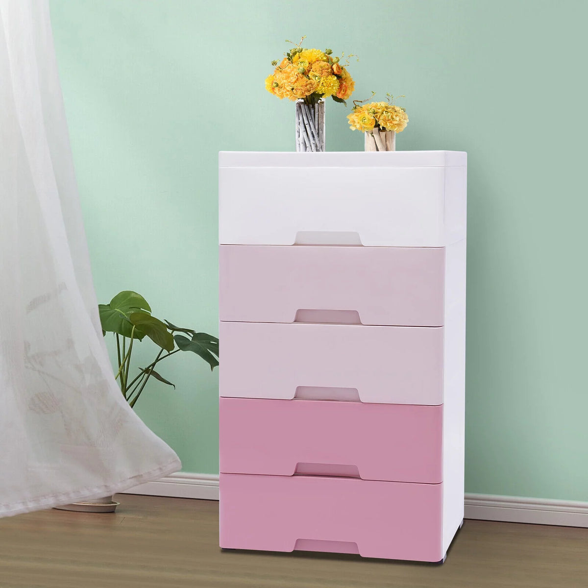Plastic 5 Drawer Storage Cabinet H899956