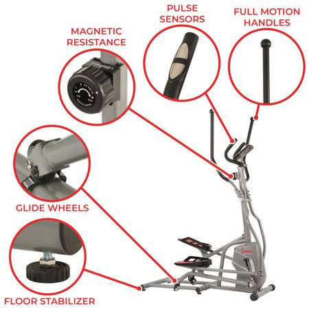 Gray Magnetic Elliptical Trainer B3841