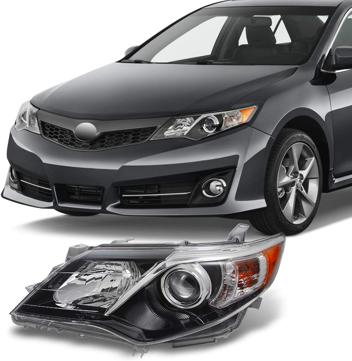 Black Projector Headlights Lamp Driver Left Passenger Right K364375