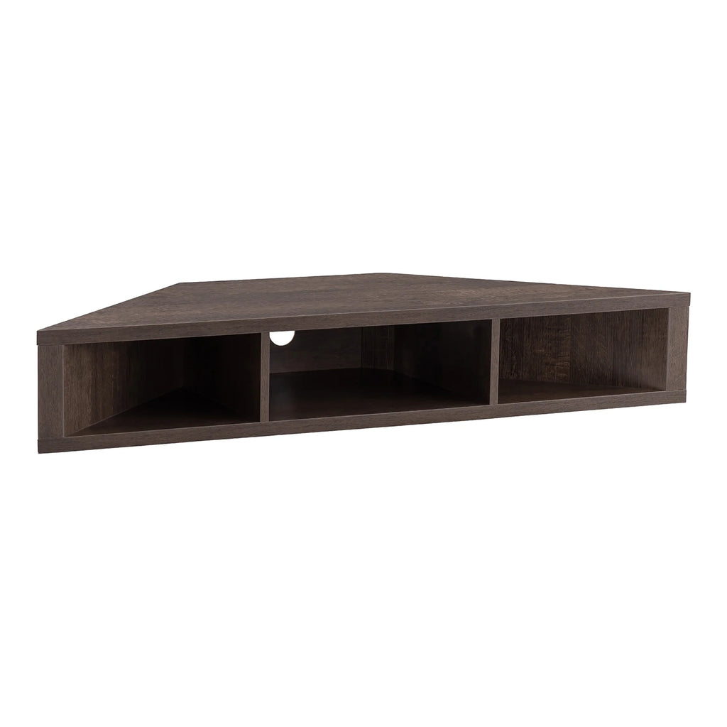 46" Walnut Oak 3-Shelf Floating TV Stand F925225