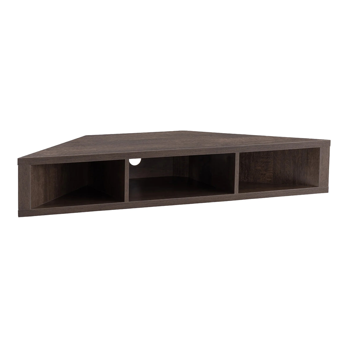 46" Walnut Oak 3-Shelf Floating TV Stand F925225