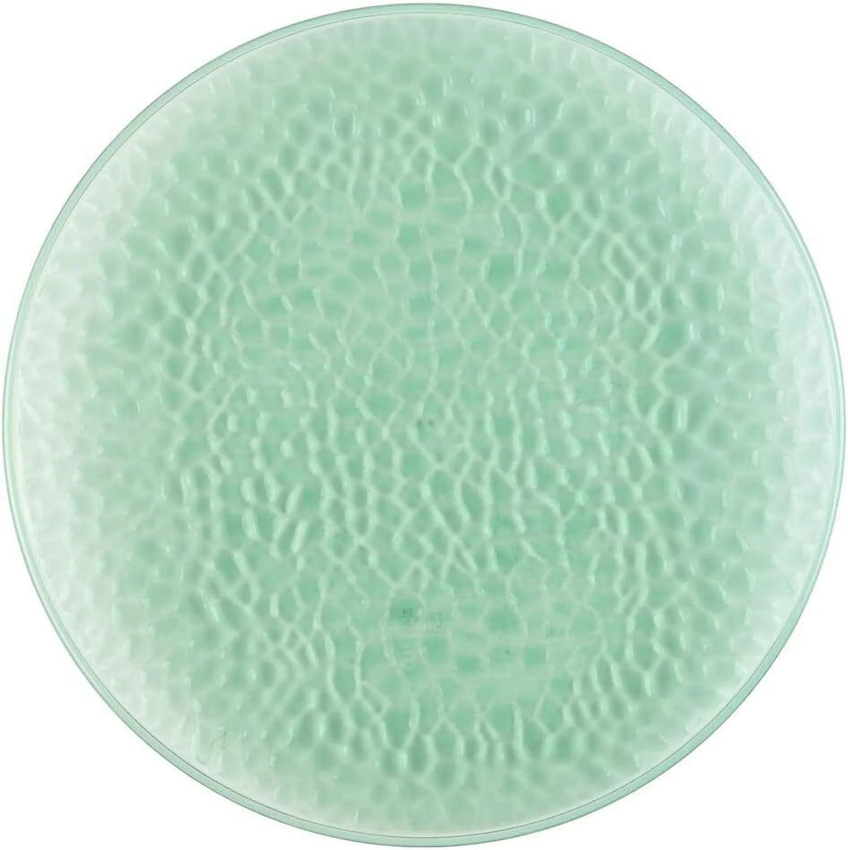 16 Pack 13" Round Translucent Green Plastic Plates K420