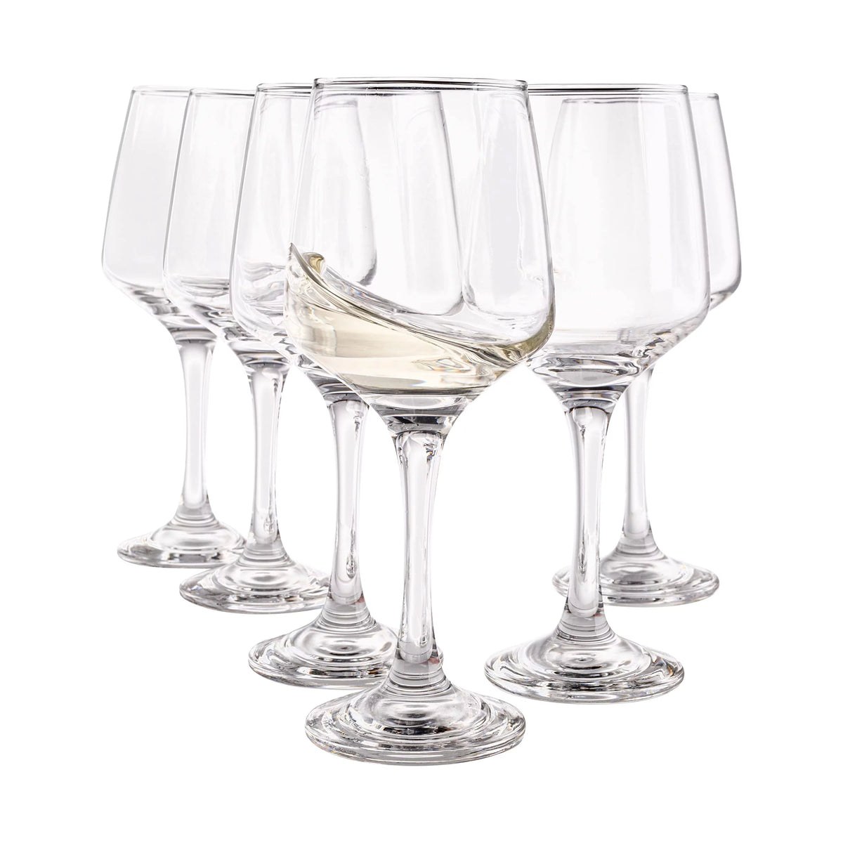 9.5 Ounce Clear Glass Wine Glasses Set of 6 N921134