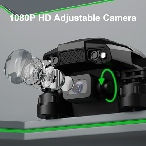 Mini Drone with Camera, 1080P WiFi FPV, Foldable, 2 Batteries, Black Q15138