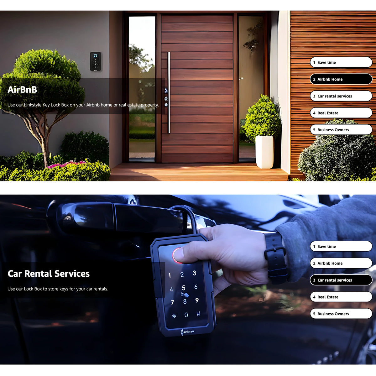 Key Lock Box with Wifi Hub, Wall Mount, 4 Lock Modes O803259