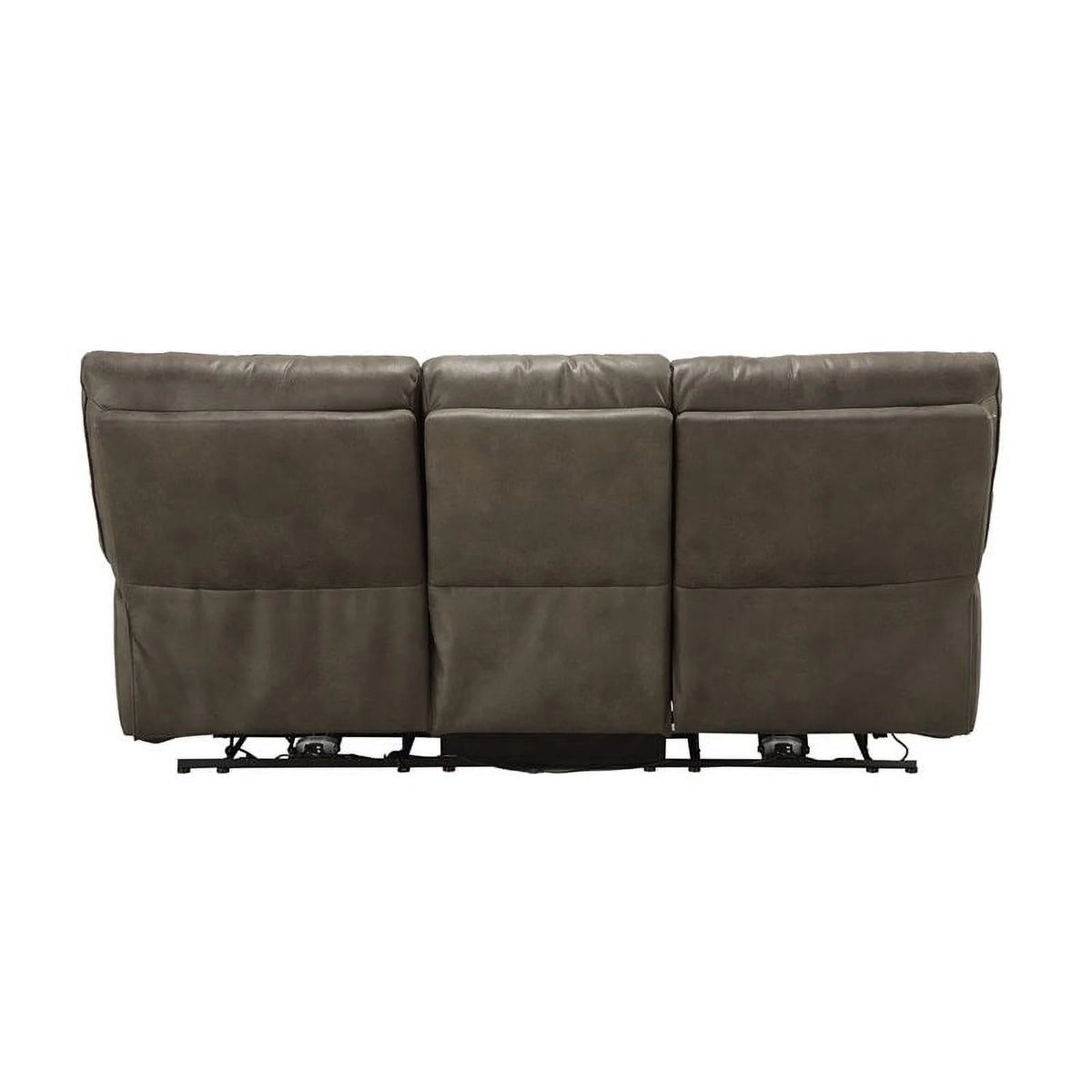 Gray Leather-Aire Power Reclining Sofa D57999