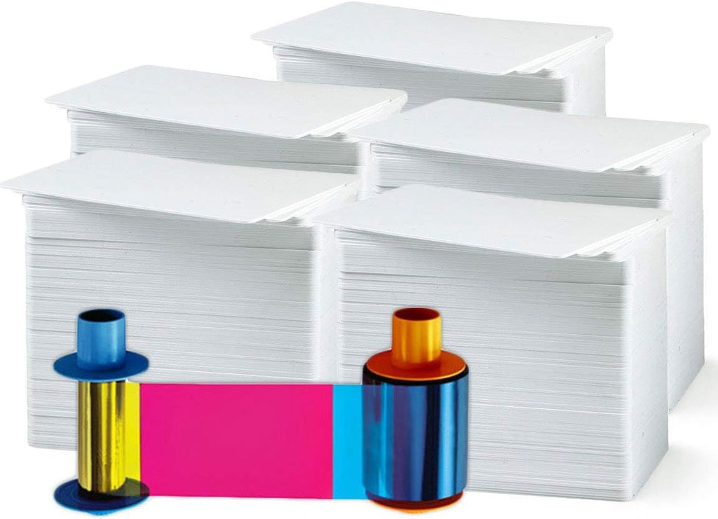 300 Prints YMCKO Color Ribbon with PVC Cards O258