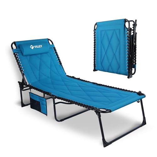 Oversized Padded Foldable Chaise Lounge with Cushion C2892