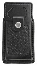 Black Synthetic Leather Radio and Phone Pouch D468