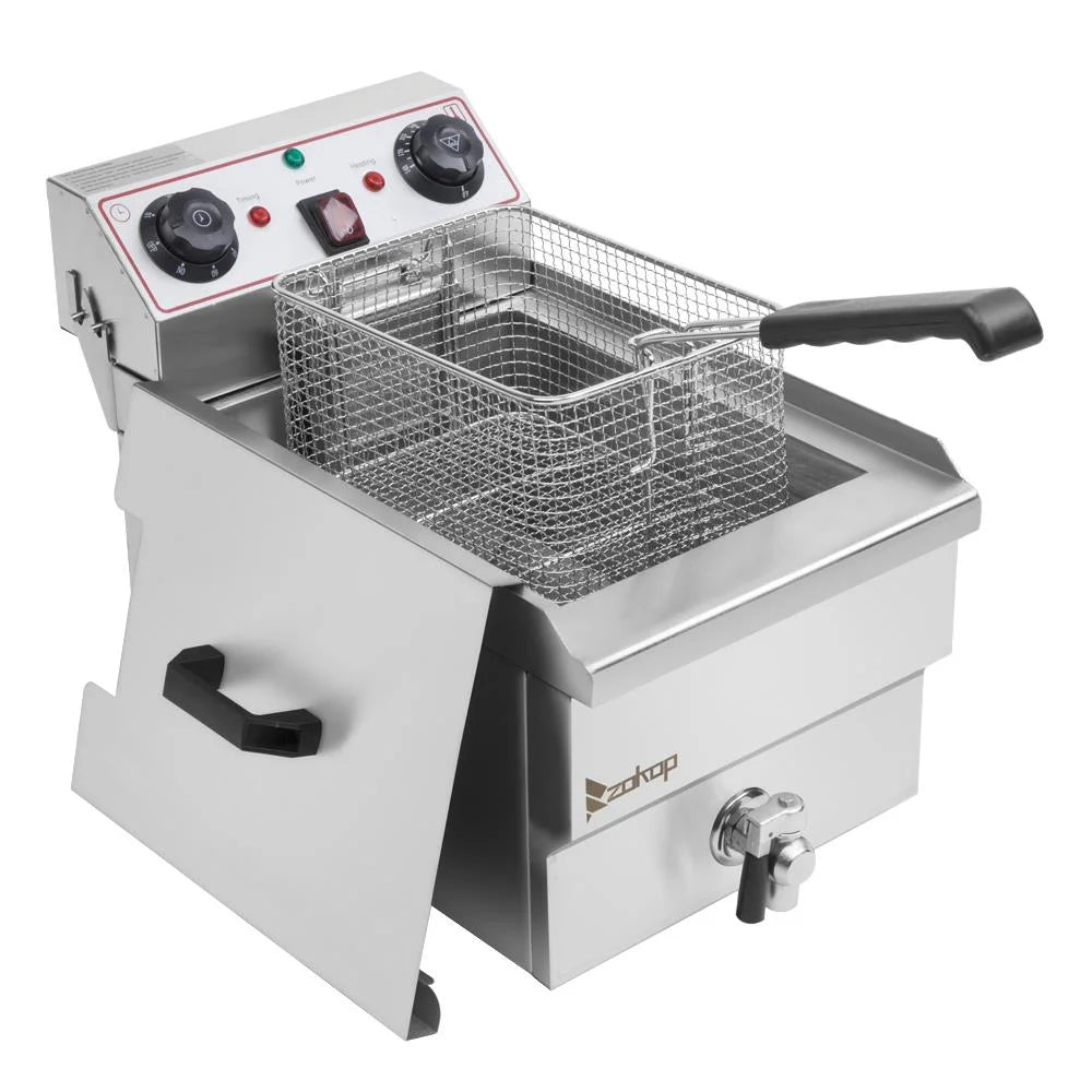 12.5QT Electric Stainless Steel Countertop Deep Fryer Z942495